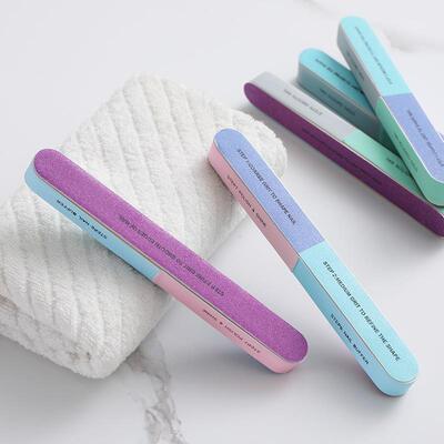 Nail file and buffer set, six-sided polishing file, manicure