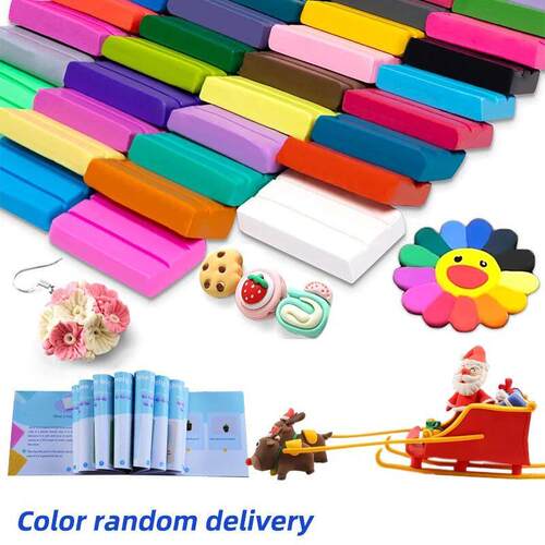 24 Color Polymer Clay, Handmade Diy Colored Clay Art Tool Se