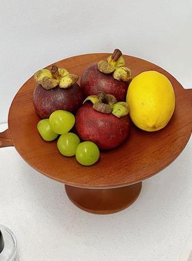 客古风原木中色双耳果酒店民宿厅茶XJO几家盘用水果摆放托盘艺术