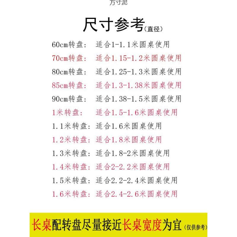 实木转餐现桌圆桌酒盘旋转台面圆盘带转芯店家见详情用代简约饭桌