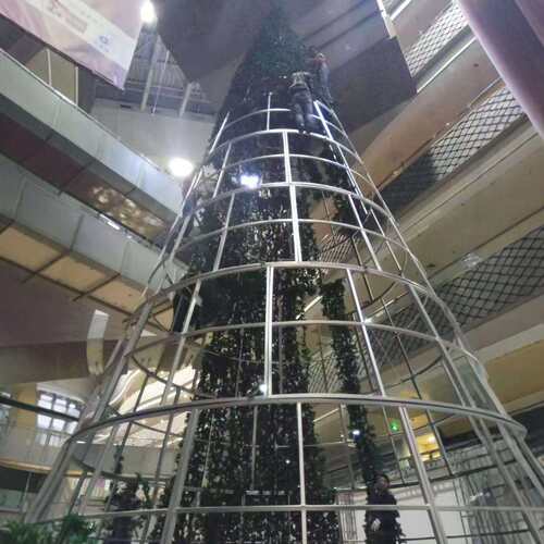 广场大型发光圣诞布置 发光字广场圣诞树led灯框架落地框架圣诞树