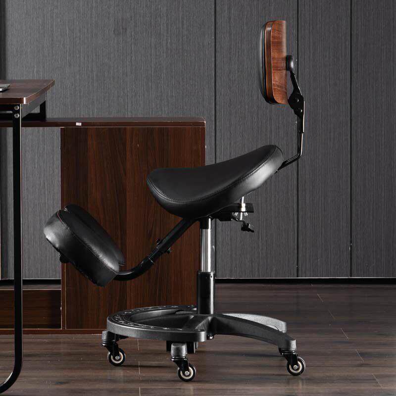 人体工学椅马鞍电脑椅家用舒适久坐办公实木靠背椅坐姿跪椅可调节