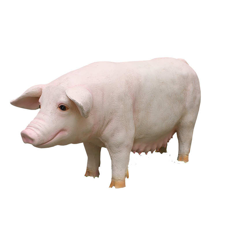玻璃钢大型仿真猪摆件小香猪模型园林景观猪雕塑餐厅装饰户外美陈