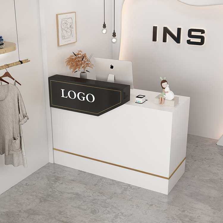 收银台柜台服装店前台女装店铺小型吧台桌美容理发现代简约接待台,商业/办公家具,接待台,淘宝优惠券,粉丝福利购,淘宝优惠卷
