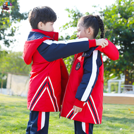 小学生校服春秋冬套装运动款羽绒棉衣，幼儿园园服秋冬装班服三件套