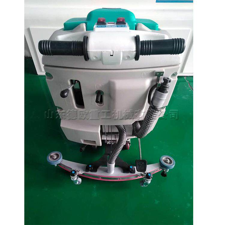 手推式车间工业地坪清扫机 活动展厅洗地机 刷盘式半自动扫地机