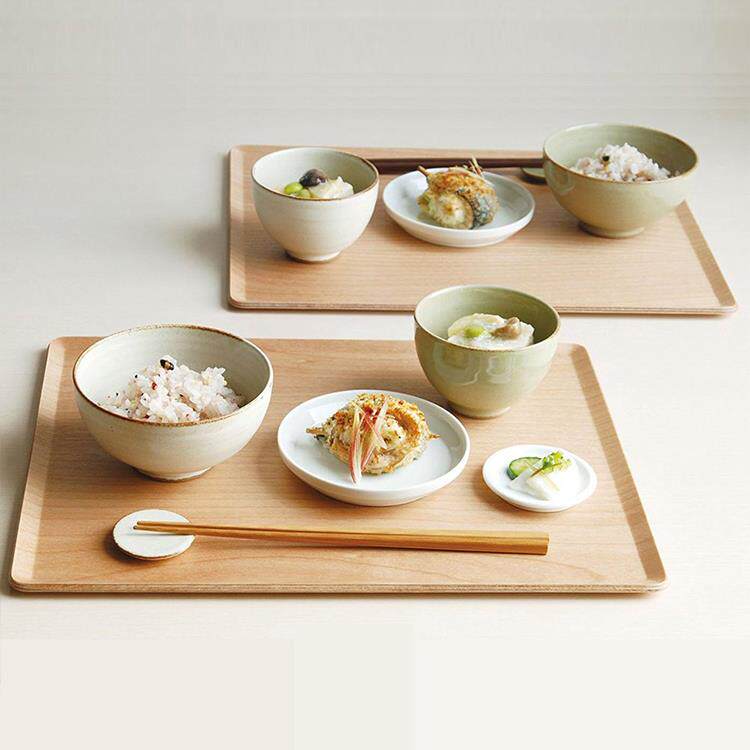 日本进口KINTO纯色木质托盘长方形防滑餐盘 下午茶咖啡杯碟餐具盘