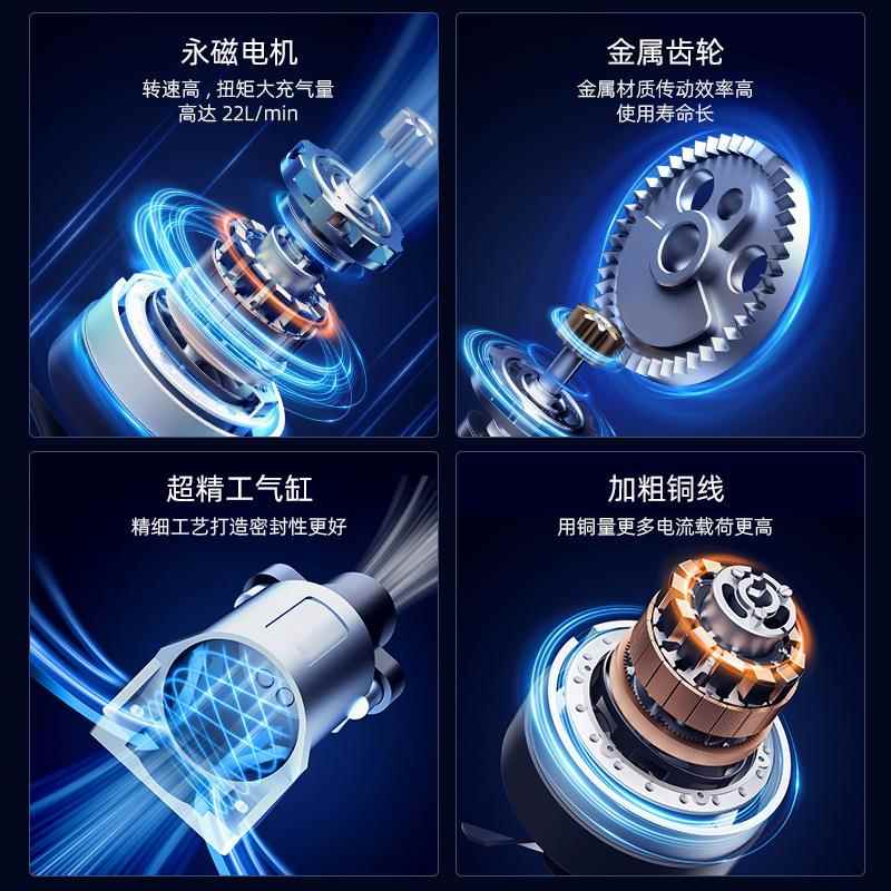 能尤源电动汽车用打气无线插电新两用机智能快泵充车载945充气泵