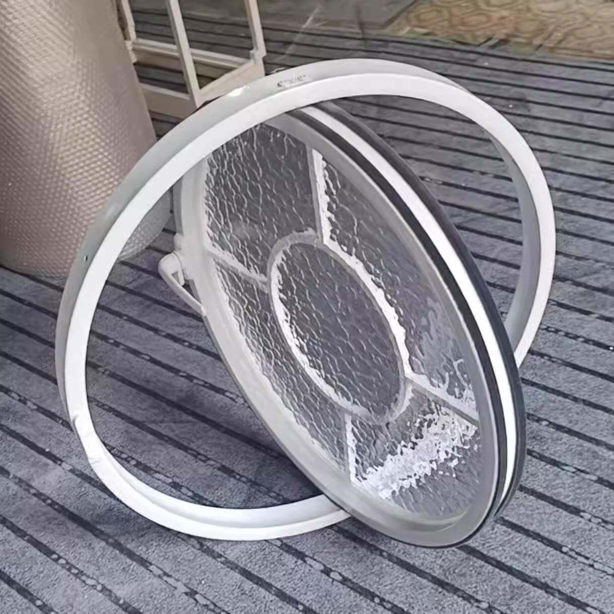 铝合金中轴旋转玻璃圆窗阁楼景观圆窗户艺术窗室内圆形网红月亮窗