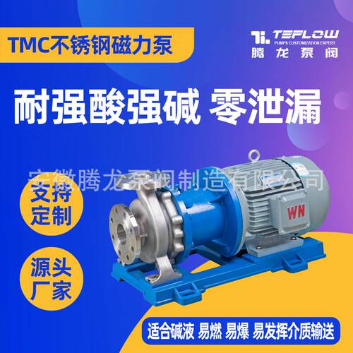 TMC50-32-200P 耐酸碱化工磁力泵 甲苯泵 碱液输送泵不锈钢磁力泵