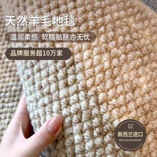 家用地毯大宅标配卧室地垫耐脏加厚 羊毛地毯素色客厅轻奢高级新款