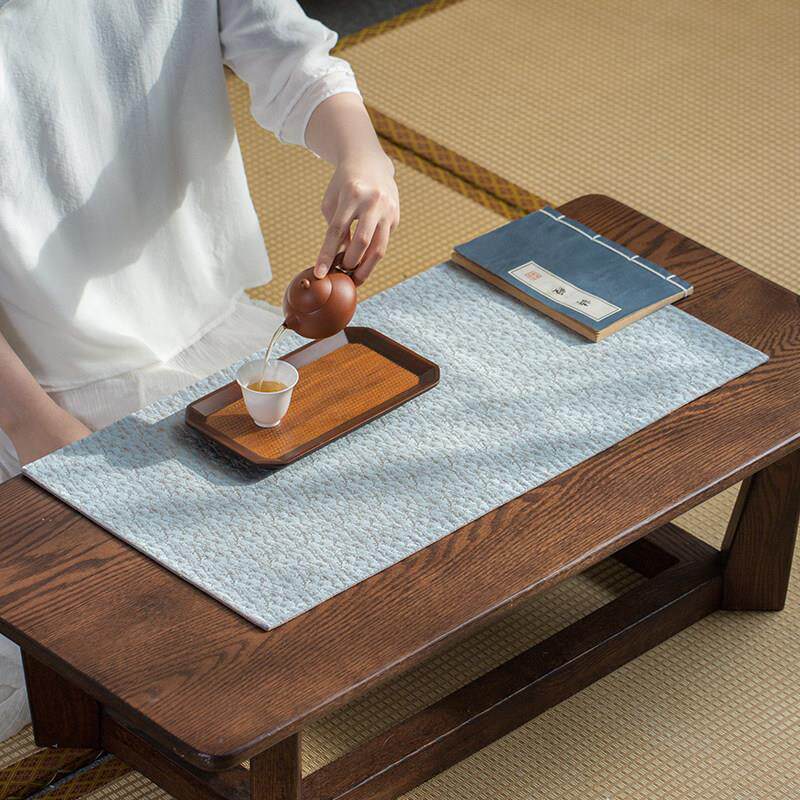中布大号缠枝莲茶席可面使用手工织锦料茶桌双布OLG式防磕碰茶具