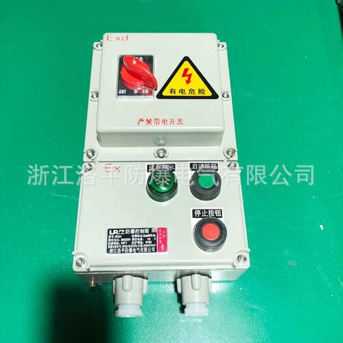 防爆磁力启动器220V380V水泵风机按钮箱三相电机控制箱BQC53-16A