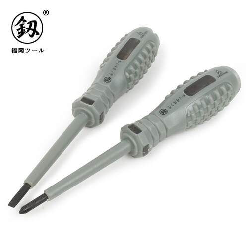 新款直销供应福冈工具测电笔螺丝刀验电笔电笔电工笔试电笔500V