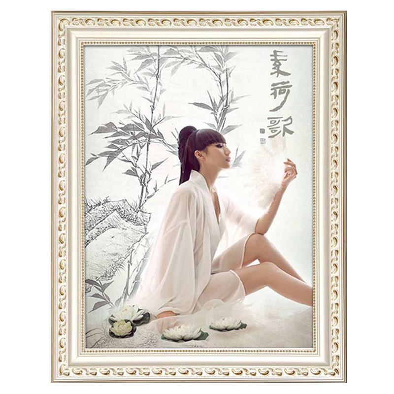 实木婚纱照相框挂墙12欧式16寸20洗照片装裱框架摆台画框定制做成