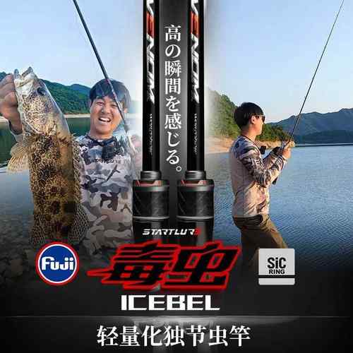 毒虫独节路亚竿高碳素富士导环1.98/2.01/2.04L/ML/M/MH调性