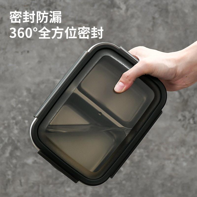 锈韩式304不钢保鲜家盒用冰箱密封盒纳备XZ-54菜盒创意带盖卡扣饭
