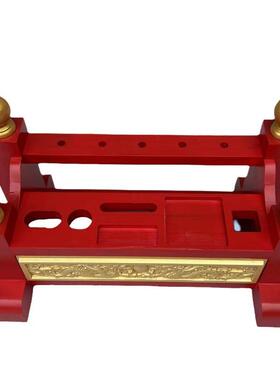 正一道法器架子家传度桃木剑叉五营旗朝勾简双层法架长法方形架子