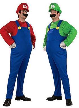 super mario costume luigi brothers plumber dress