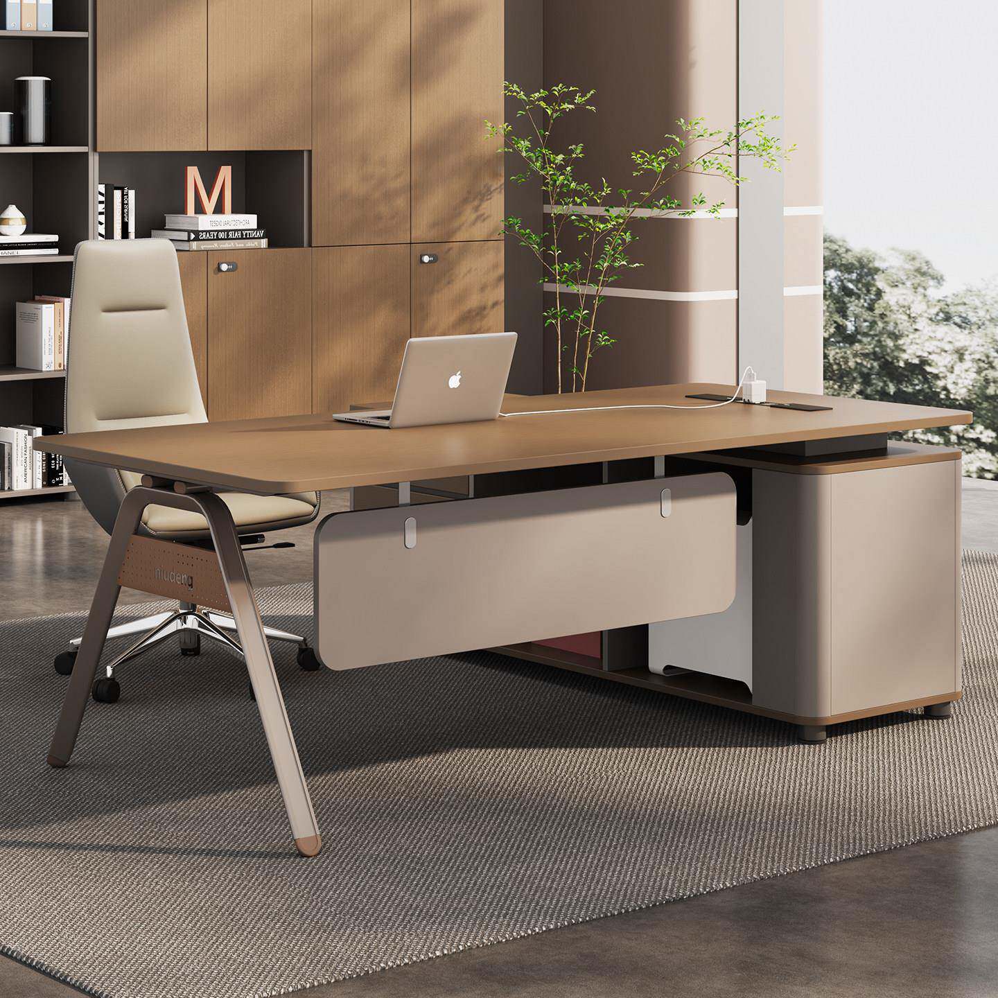 办公桌简约现代经理办公室桌主管桌单人老板桌大班台小型办公家具