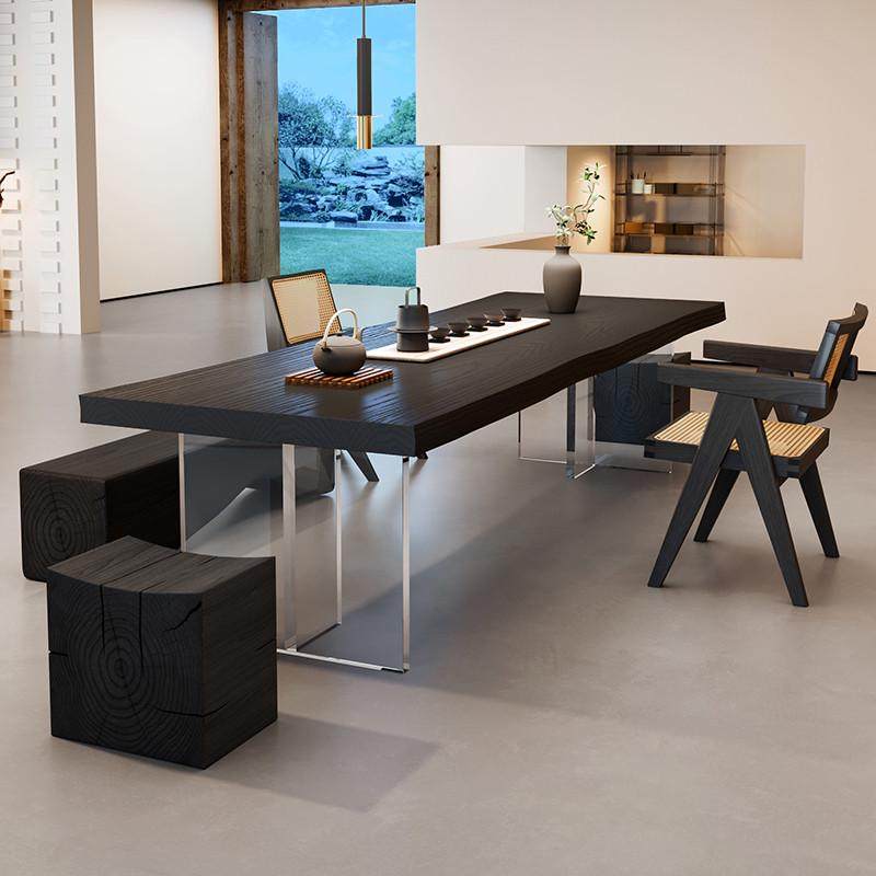 侘寂风碳化黑茶桌椅简约实木家用炭化泡茶台亚克力悬浮泡茶桌,住宅家具,家用茶台/茶桌,淘宝优惠券,粉丝福利购,淘宝优惠卷