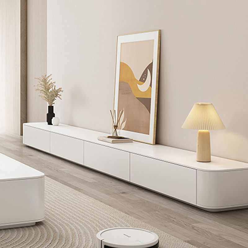 纯实木电视柜岩板落地柜灰白烤漆现代简约大气实用小户型地台柜