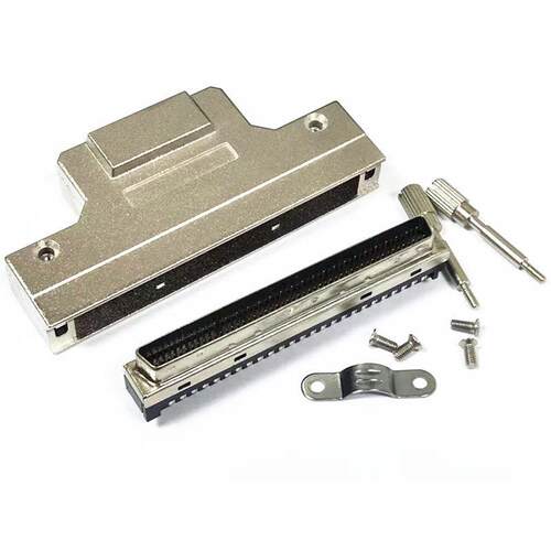 SCSI连接器NID100Mscsi-100p公头针式焊线式铁壳100P金属外壳