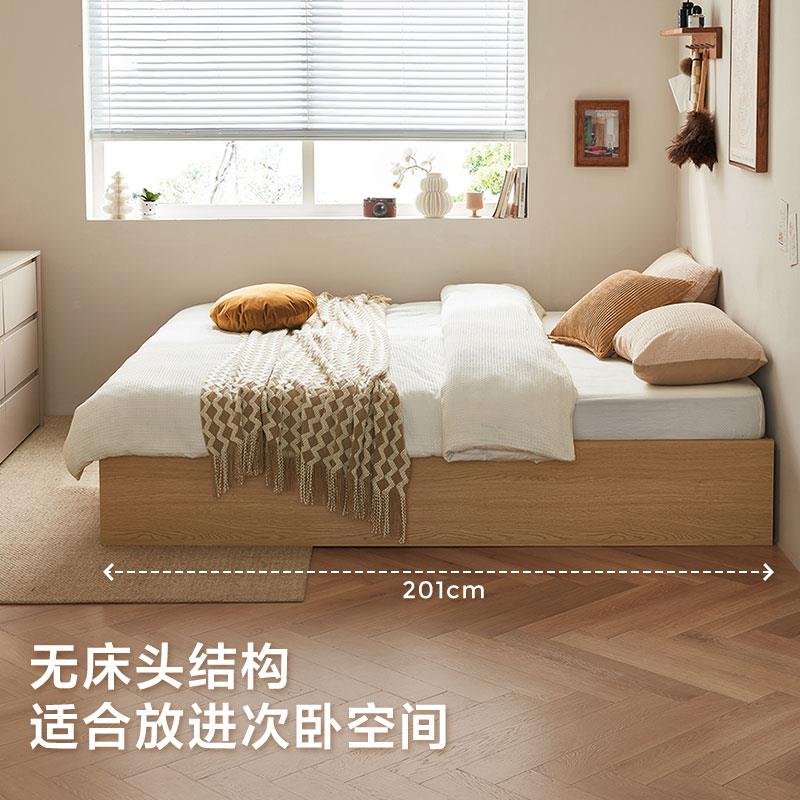 无床头储物床床双人1.8x2米气压高箱侧开储物床1.2米箱体床