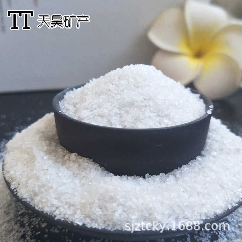 厂家供应 白沙子造景 园艺儿童娱乐人造草坪用 雪花白沙子