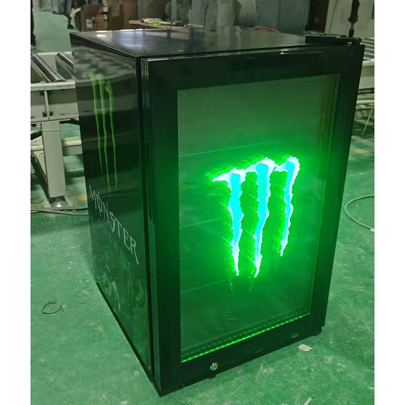 70L桌面办公室健身房酒店小型玻璃门饮料冰箱