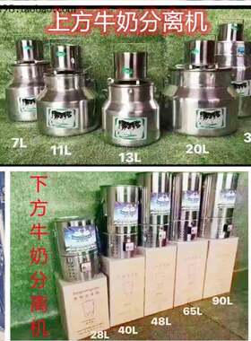 牛奶分离机电动牛奶脱脂酥油机牧民家用搅拌机不锈钢奶油机
