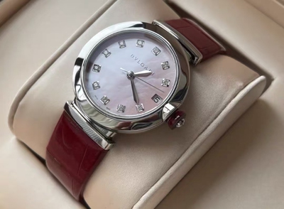 盒证98新33mm宝格丽贝母盘日历102609 LU33C2SLD自动机械女表正品