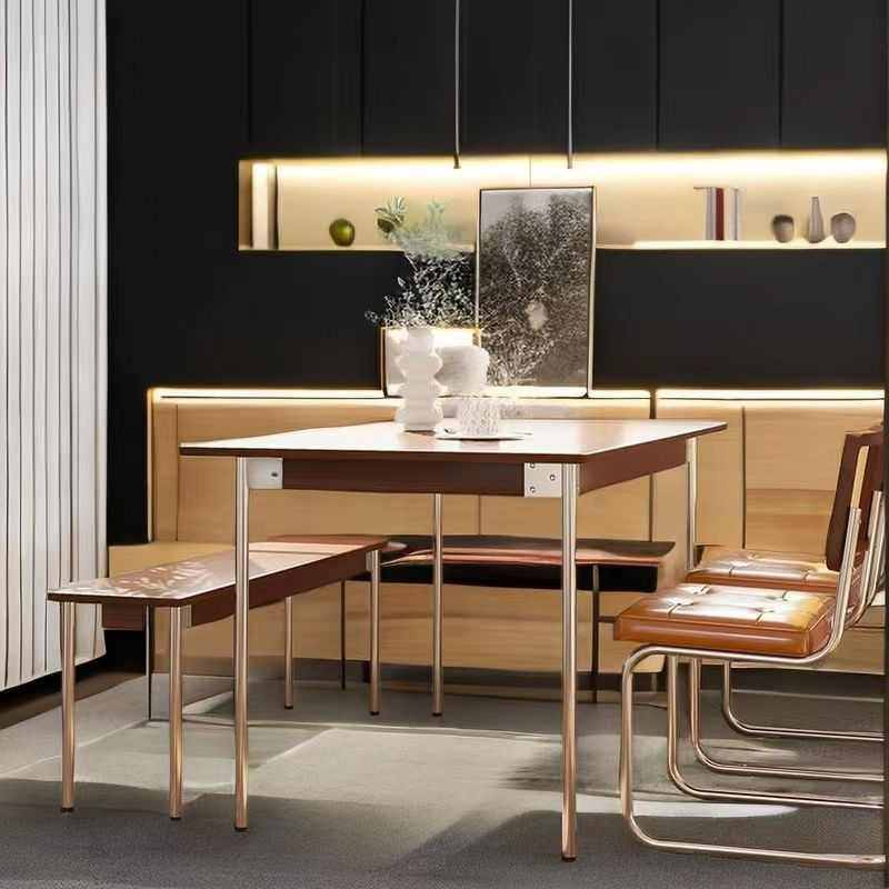 中古风轻奢餐桌椅组合长条实木餐桌小户型家用长方形桌子原木家具,住宅家具,实木餐桌,淘宝优惠券,粉丝福利购,淘宝优惠卷