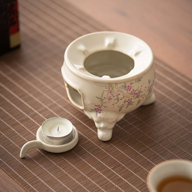 煮茶翔保温暖汝窑茶炉茶器温烘底座温蜡烛火炉晨茶炉小壶茶具茶器