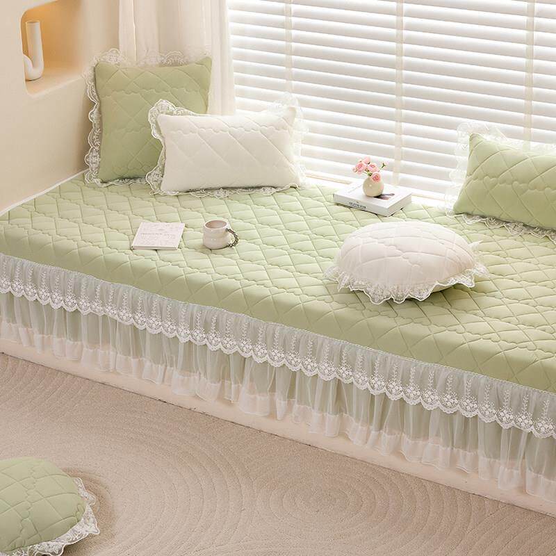 夏季飘窗垫窗台垫防滑冰丝凉席法式公主风阳台榻榻米垫子可机洗