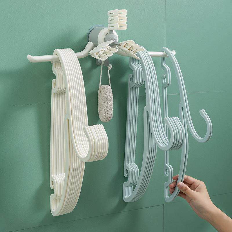 Wall-Mounted Multi-Function Hanger Rack for Balcony Organiza