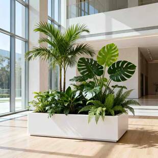 户外铝合金花箱坐凳组合露台种植箱阳台隔断围栏座椅花槽庭院花坛