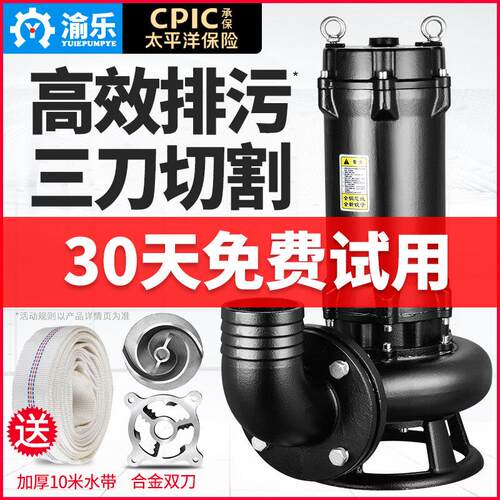 德国进口切割式污水泵泥浆化粪池抽粪排污泵家用抽水泵小型潜水泵