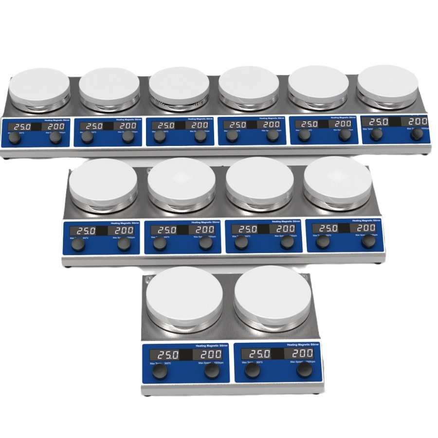 搅拌机台磁力恒温搅拌器多六联二联磁力恒速联实验室搅拌加热四联