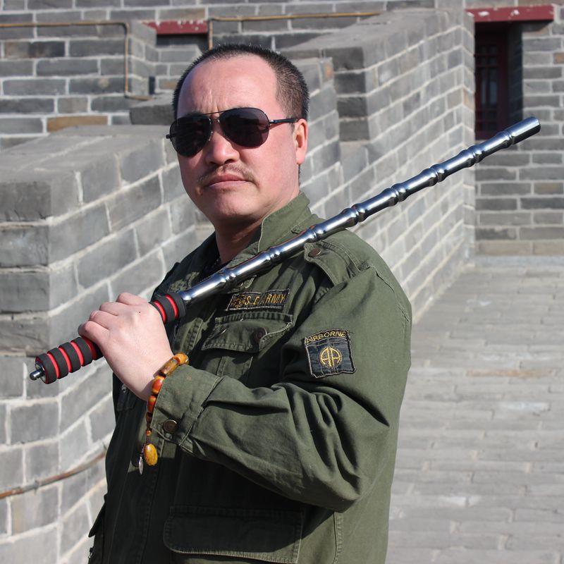 高档不锈钢短棍车器载器防身备武自卫装用品材武术棍防身棍子合金