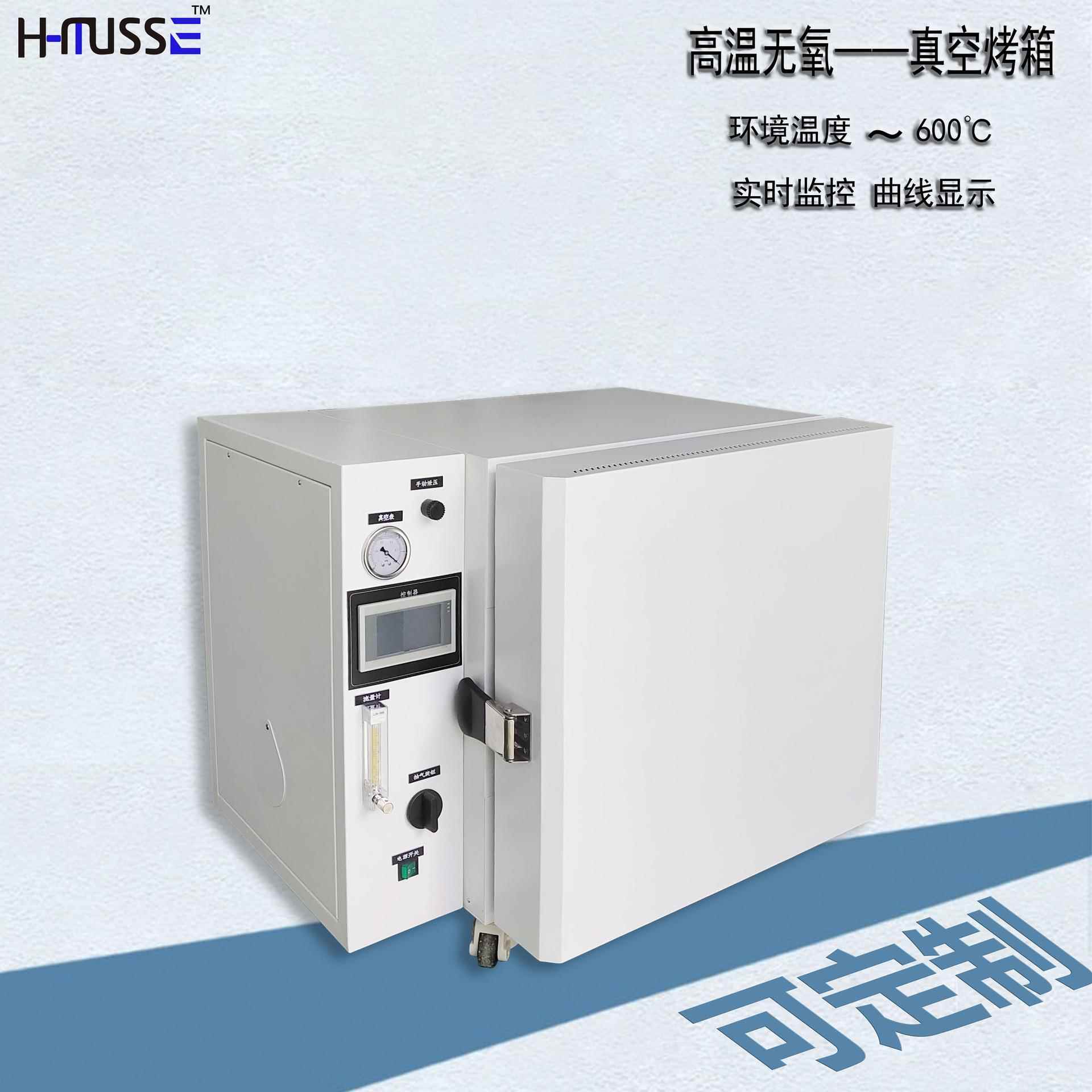 高真空高温烘箱无氧烤箱干燥箱控温600度分段控制不锈钢冲氮气