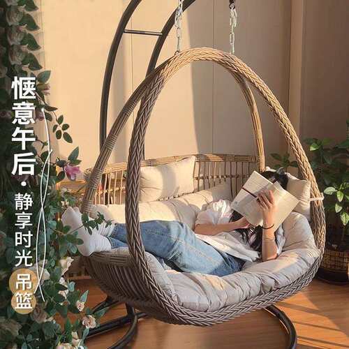吊椅家用鸟巢闲阳台摇室篮椅内YBY-XY02秋吊床椅子懒人休千椅双人