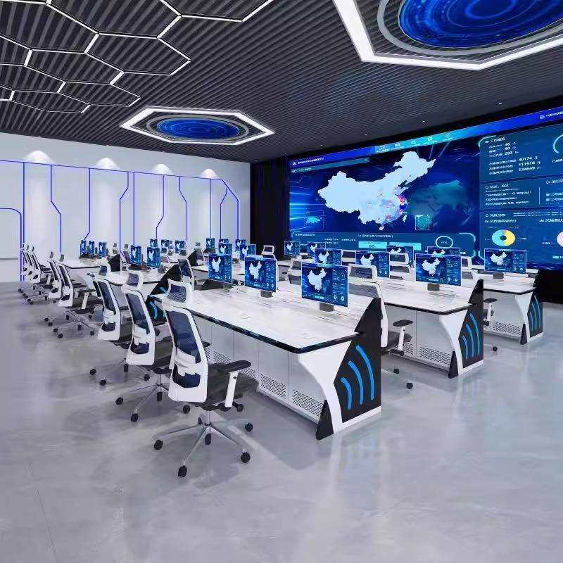 监控操作台指挥中心控制台调度台监控中心工作台弧形2联3联监控台