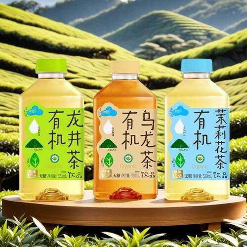 华洋优选茶茉莉花茶龙井茶乌龙茶清甜饮料夏日清爽解腻520mL整箱