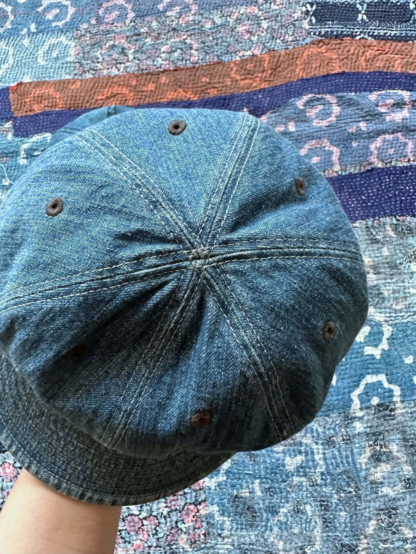 RRL Indigo Dyed Baseball & Newsboy Caps — label