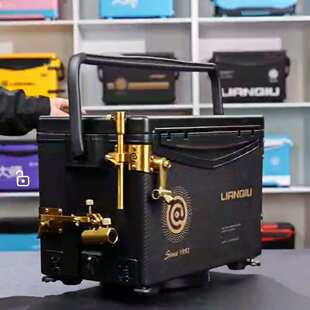 连球2025新品碳纹盖钓箱Q33周年纪念款蜂窝纹29升全套超轻钓鱼箱