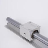 sbr铝托光轴重型滑轨直线导轨精密木工推台锯圆柱轨道滑块 铝拖