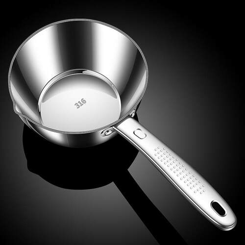 316不锈钢水瓢家用水勺水舀子带鹰嘴老式厨房长柄水瓢大号水勺子