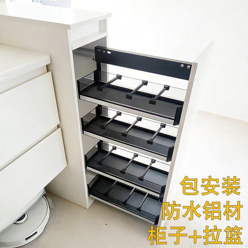 蜂窝铝合金浴室柜半墙隔断柜卫生间干区侧边柜拉篮柜子洗手盆马桶