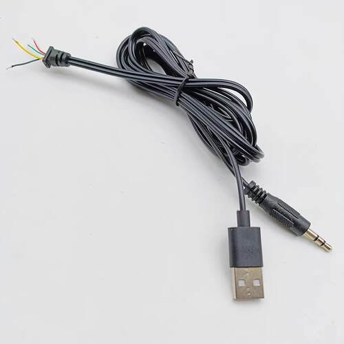 单端3.5音频线+ USB线2合1多媒体音频线5P 3.5 ~ 3.5线